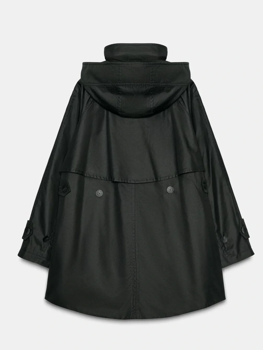 Zara ZW Collection Hooded Parka Jacket Plaid Lined S NWT